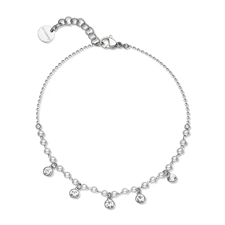 Stainless Steel Bracelet With Chant Pearls Bah89