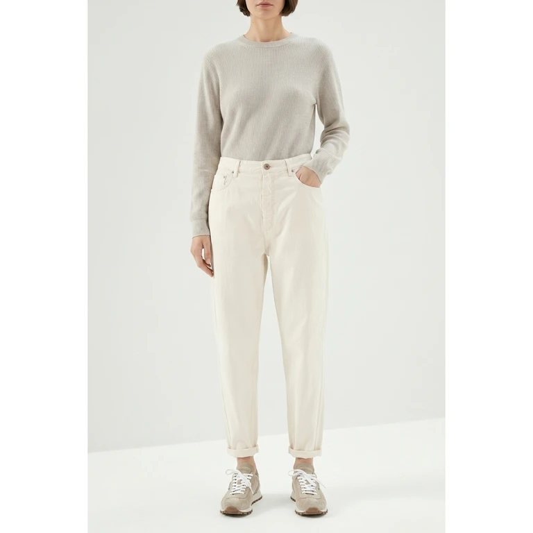 Wooff White Relaxed Cotton Trousers
