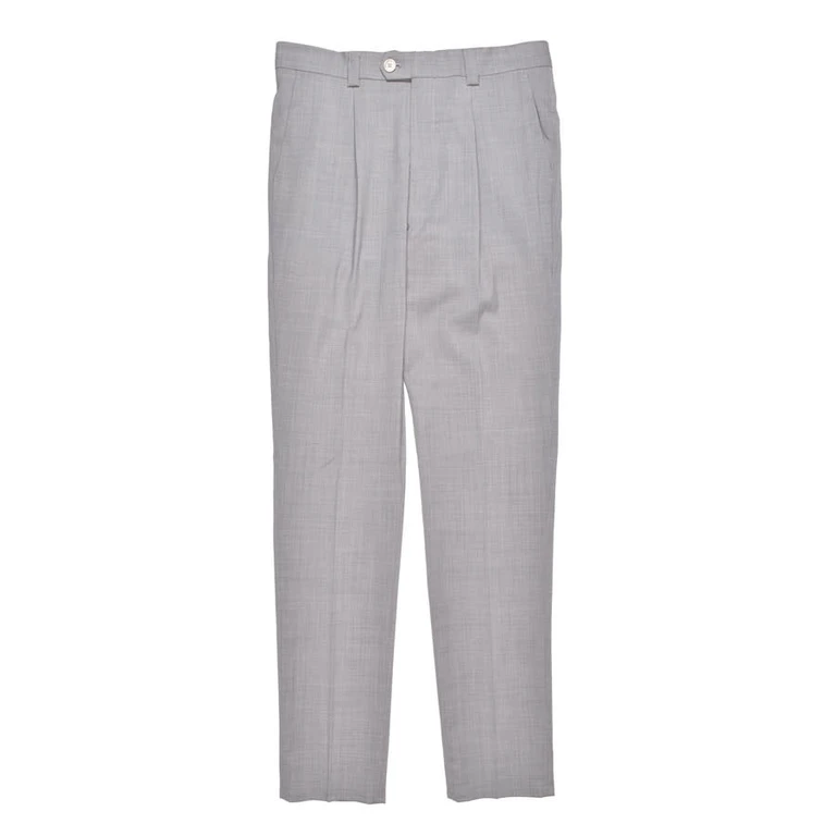 Light Gray Virgin Wool Trousers