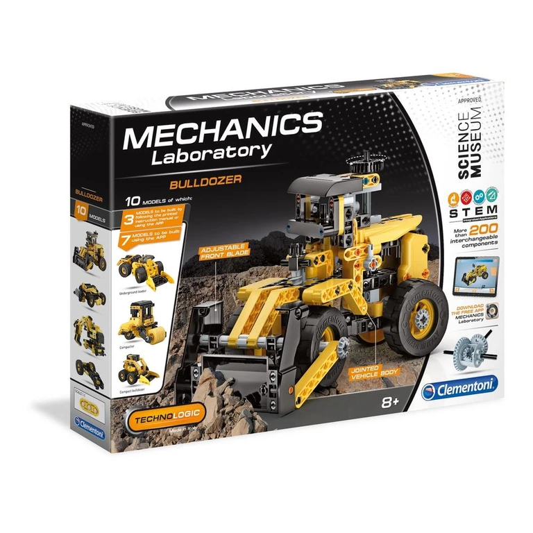 , Mechanics Laboratory, Bulldozer, Construction Set, for children, 8+ years, 200 pieces