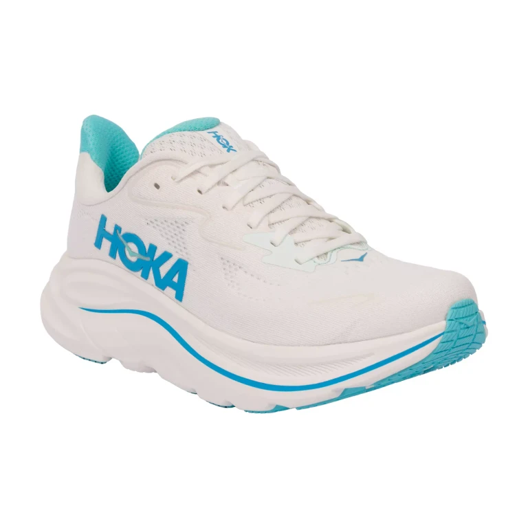 Men's Clifton 10 Sneaker - White / Skyward Blue 12:- 12, White/Skyward Blue