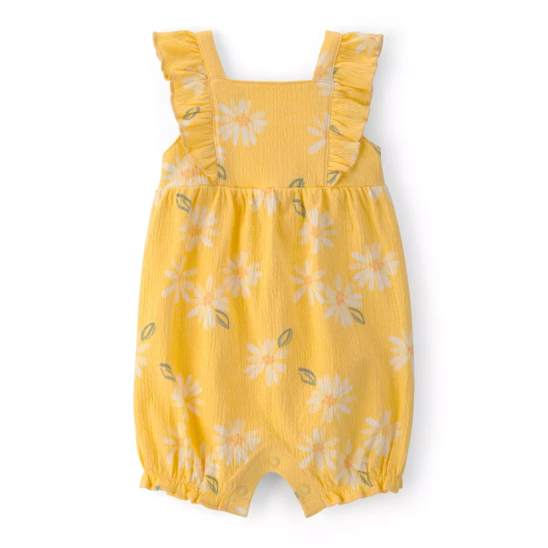 Girls Romper Yellow 12M:- Yellow, 12M