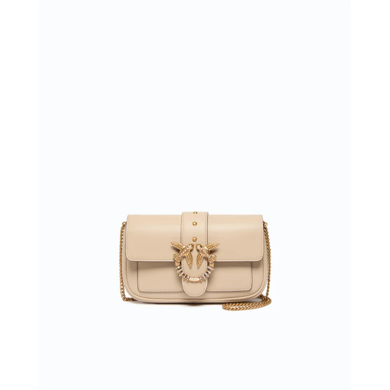 Petit sac porté épaule Love Bag Pocket en cuir avec boucle bijou