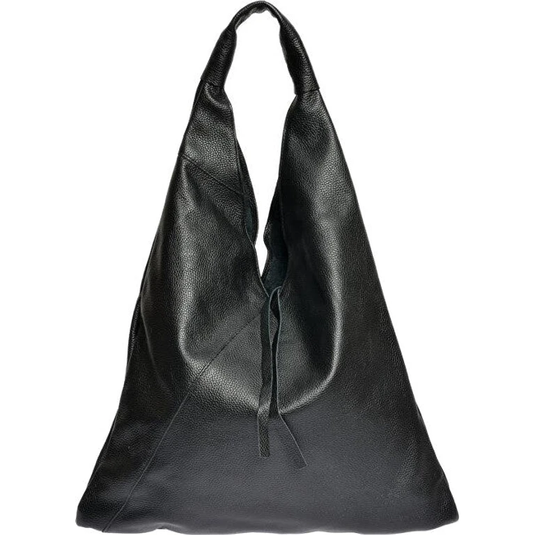 Black Leather Handbag for Women