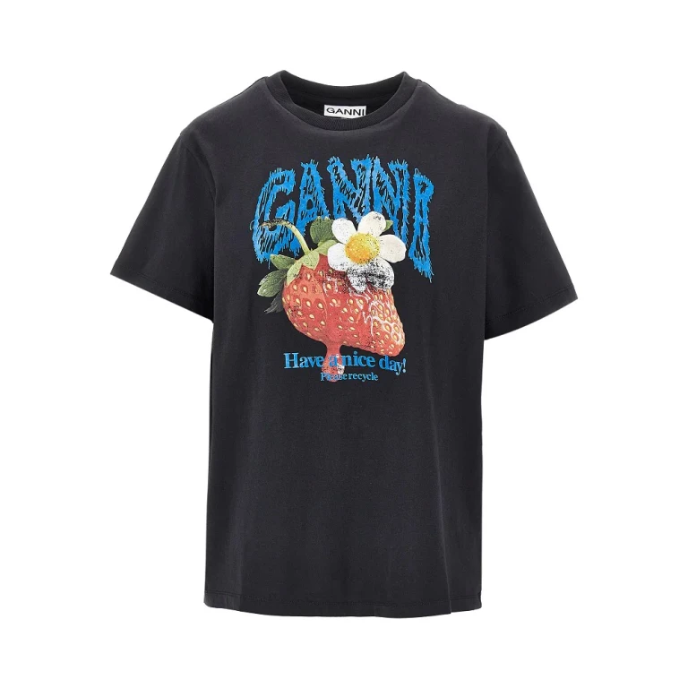 Cotton T-shirt with 'Strawberry' print Woman XS