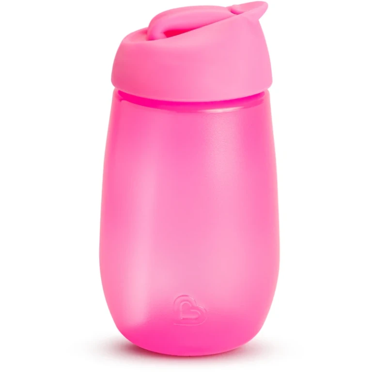 Simple Clean children's bottle with straw Pink 12 months+ 296 ml
