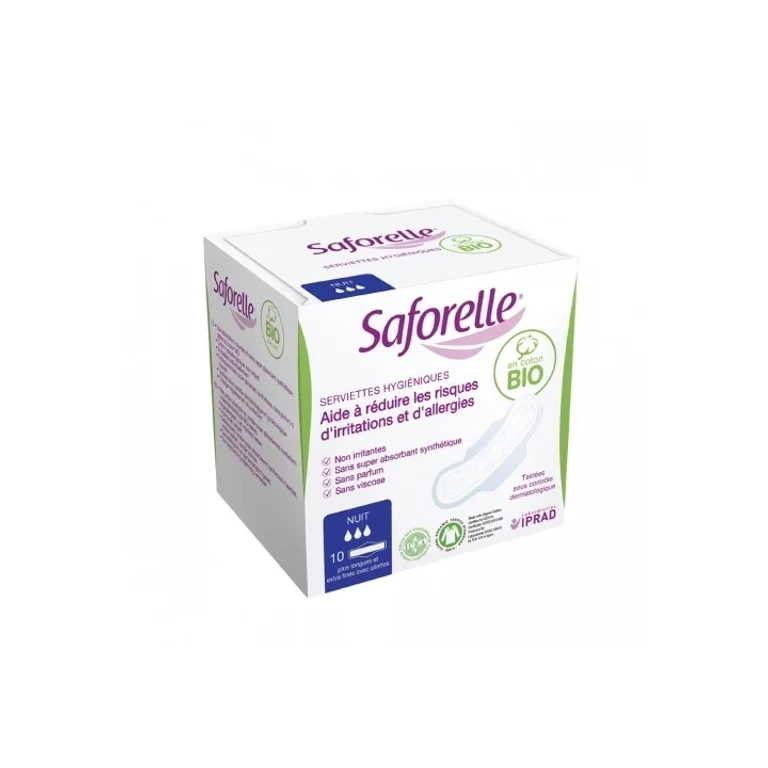 Hygienic Night Towels in Organic Cotton X10