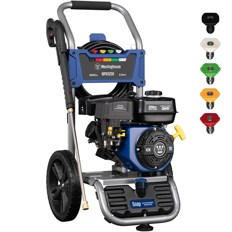 3200 PSI Westinghouse 2.5 GPM Gasoline-Powered Pressure Washer + Soap Nozzle / Container