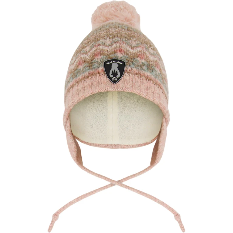 Lined Knit Pompom Hat with Ear Flaps - Baby