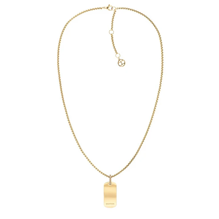 Women's Necklace in Gold-Plated Steel with Crystals and Tag for Dogs 2780862