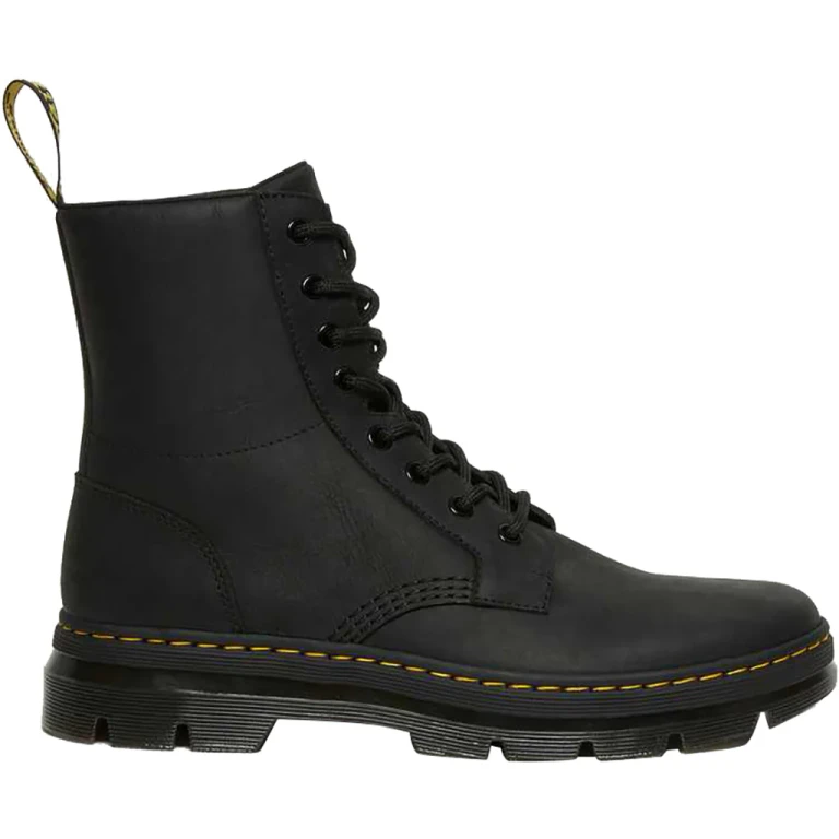 Combs Black Leather Casual Boots - Unisex
