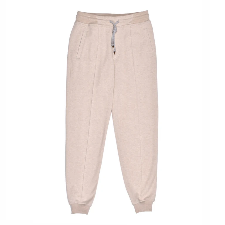 Sand Cashmere Blend Jogger Trousers