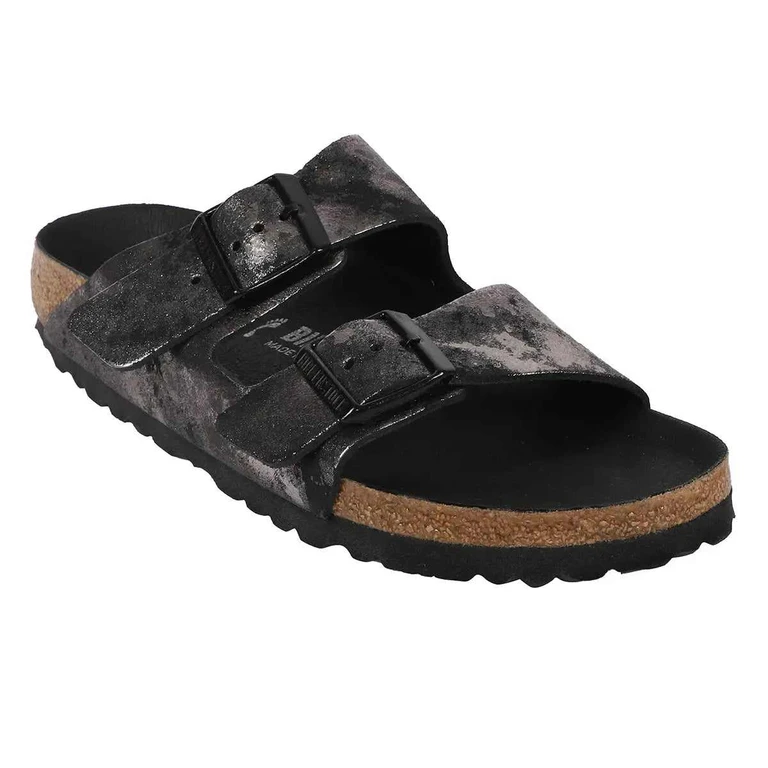 Arizona Suede Leather Vintage Metallic Black
