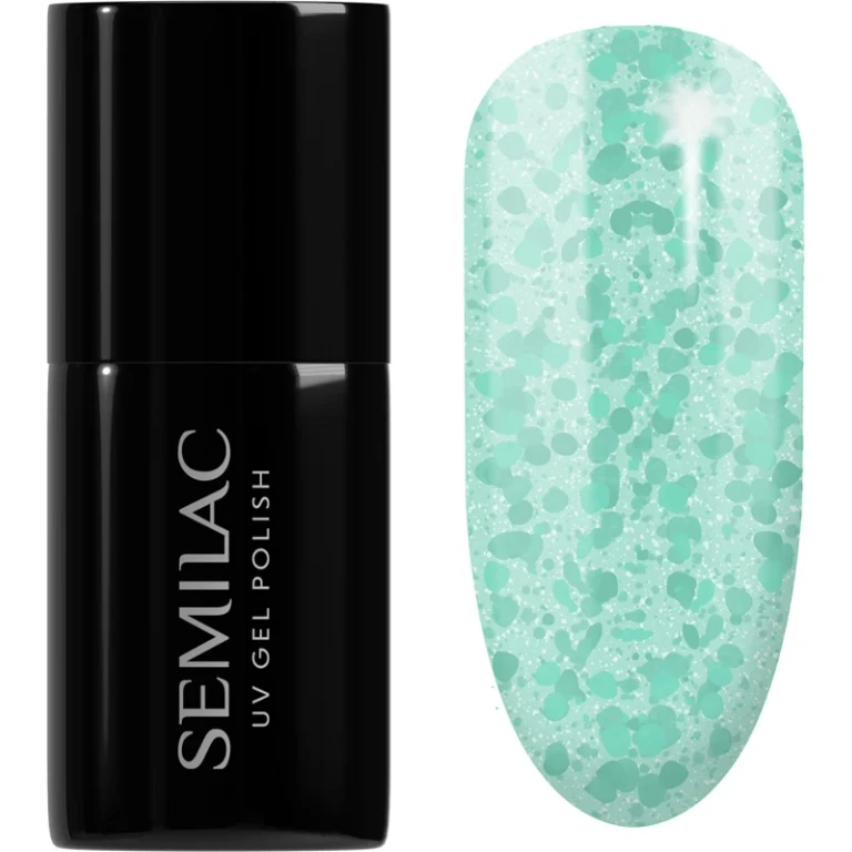UV Hybrid Crushed_ICE Gel Nail Polish with UV/LED Lamp Color 495 Mint Glacier 7 ml