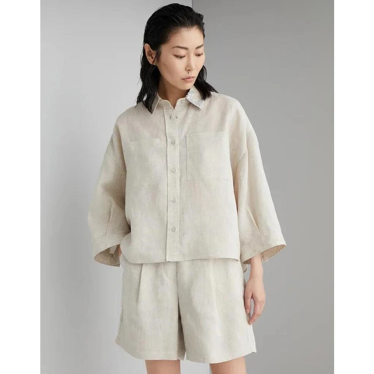 Natural Linen Oversized Shirt