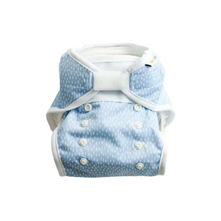 One Size Diaper Cover + Inserts, Blue Sprinkle
