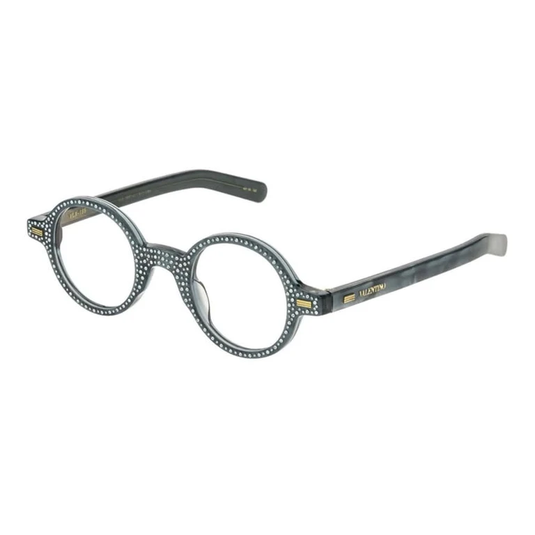Ladies Black Round Eyeglass Frames VLX-185 C