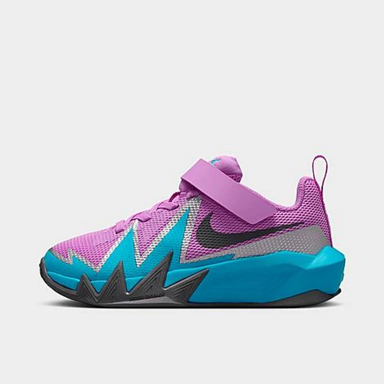 Nike Little Kids S. T. Dynamite Basketball Shoes in fuchsia glow/smoke g Size: 1.0