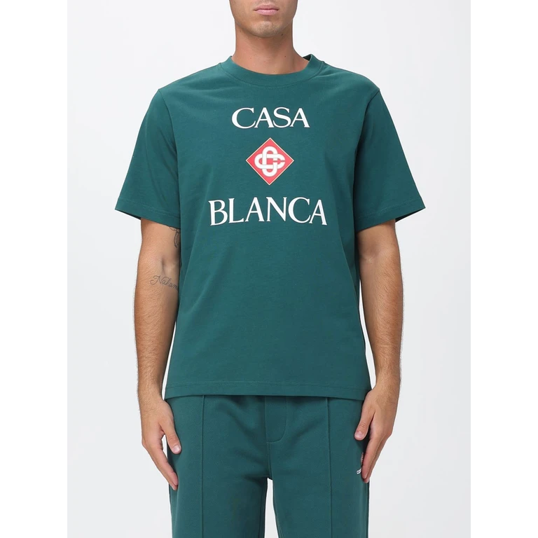 Organic Cotton Crew Neck T-Shirt with Logo Print (MPF26JTS00118)
