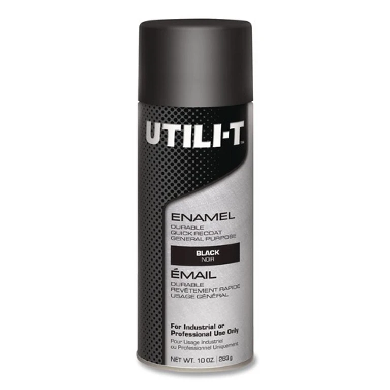 387390 UTILI-T 10 oz. Aerosol Can Spray Paint - Gloss Black (6/Carton)