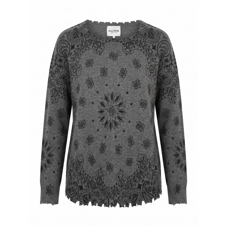 `Mela Bandana Bico` Round Neck Sweater