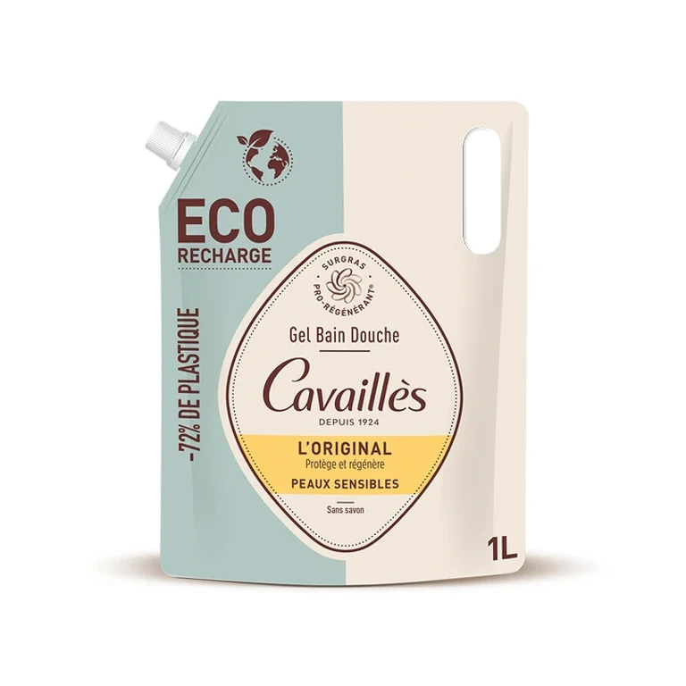 Cavaillès Bath and Shower Gel - L'Original - Sensitive Skin 1 L - ECO-RECHARGE