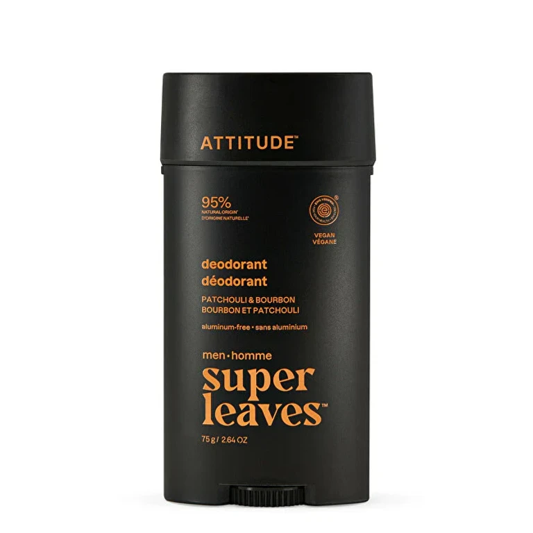 Natural Deodorant for Men Super Leaves Patchouli & Bourbon (Deodorant) 75 G