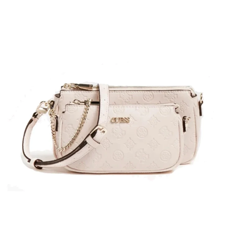 , Dayane, Double, Fabric shoulder bag, Powder color, 24 x 13.5 x 4.5 cm, Women's
