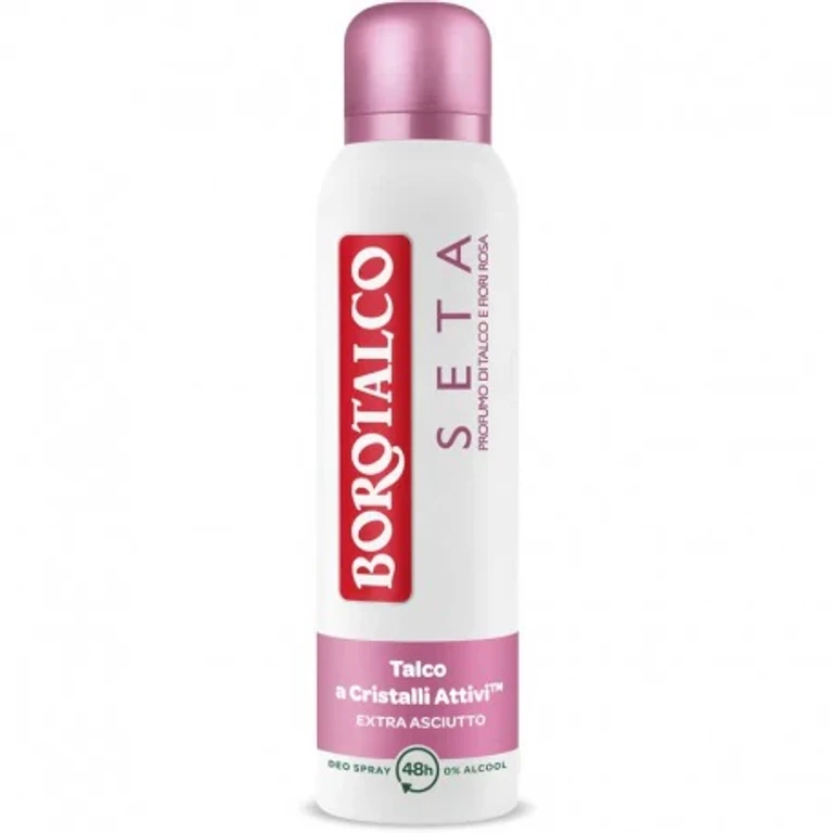 Silk Deodorant Spray Talcum Powder and Pink Flowers 150ml