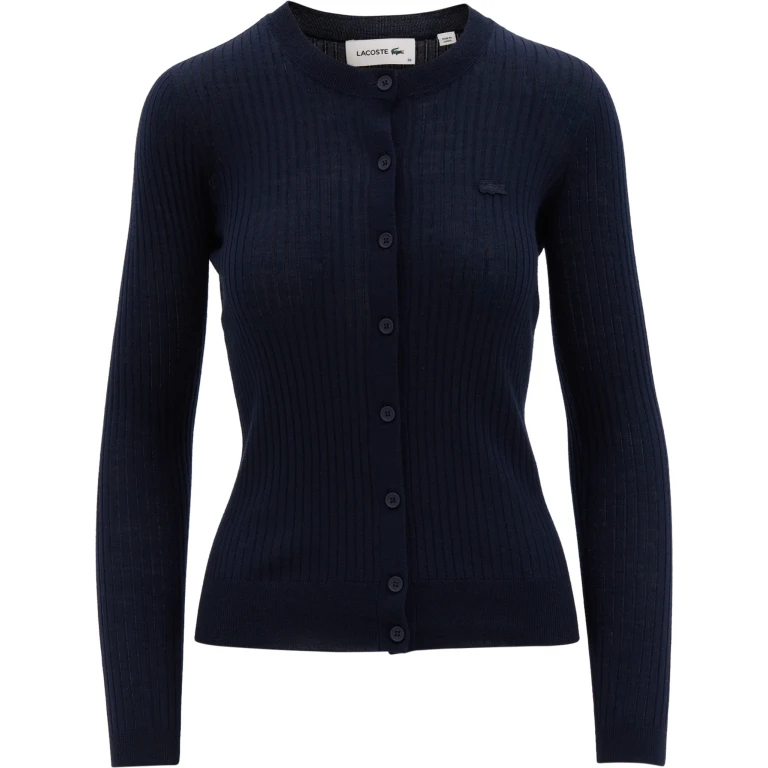 Rib Knit Merino Wool Cardigan - Women's