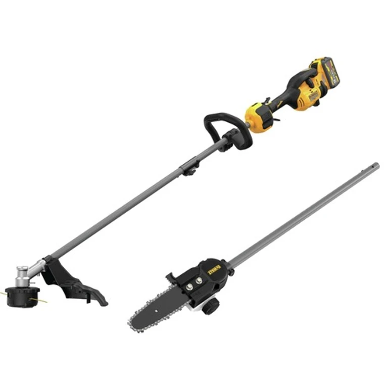 60V MAX Brushless Lithium-Ion 17 in. Cordless String Trimmer Kit (9 Ah) and Pole Saw Attachment Bundle