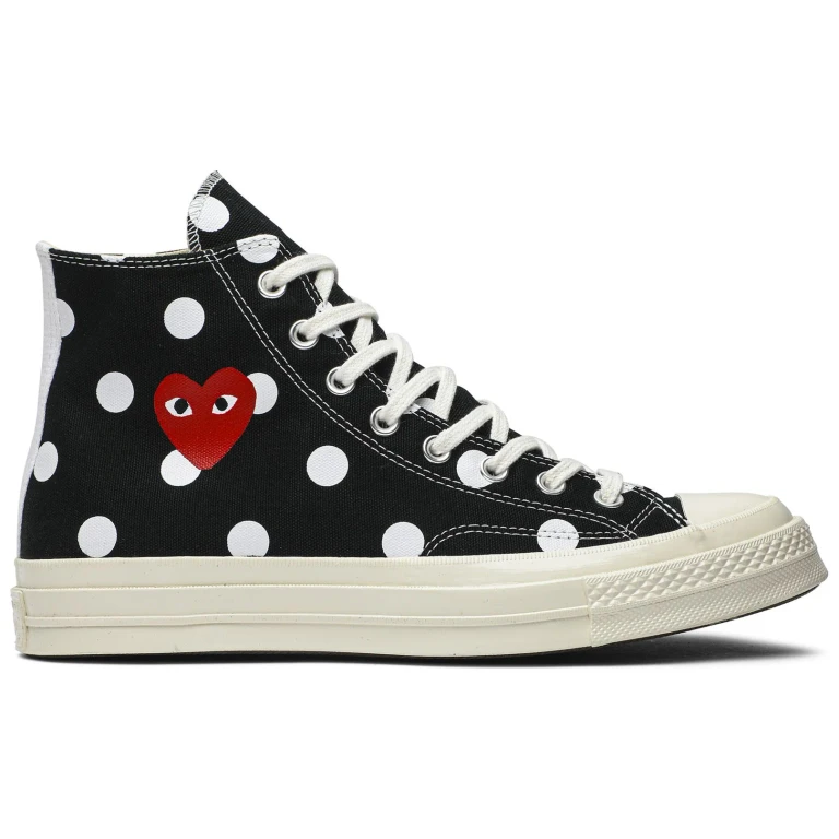 Men's Converse Chuck Taylor All Star '70 Hi - Comme des Garรงons Play Polka Dot Black