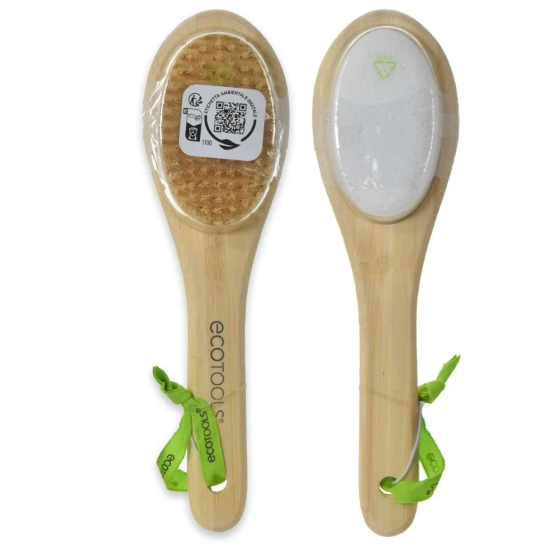 Foot Brush with Titanium Bristles and Pumice Stone