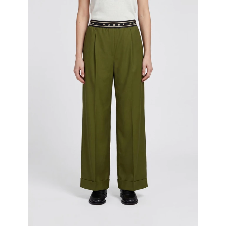 Virgin Wool Palazzo Trousers (PAMA0633U0UTW83900V51)