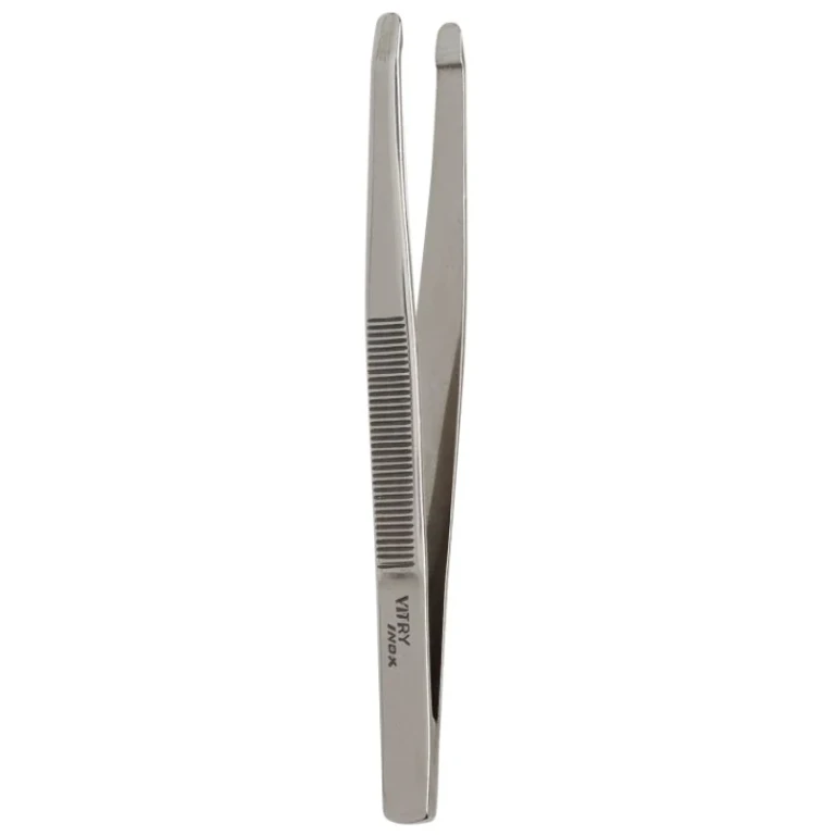 Stainless Steel Round Clamp Tweezers 8cm