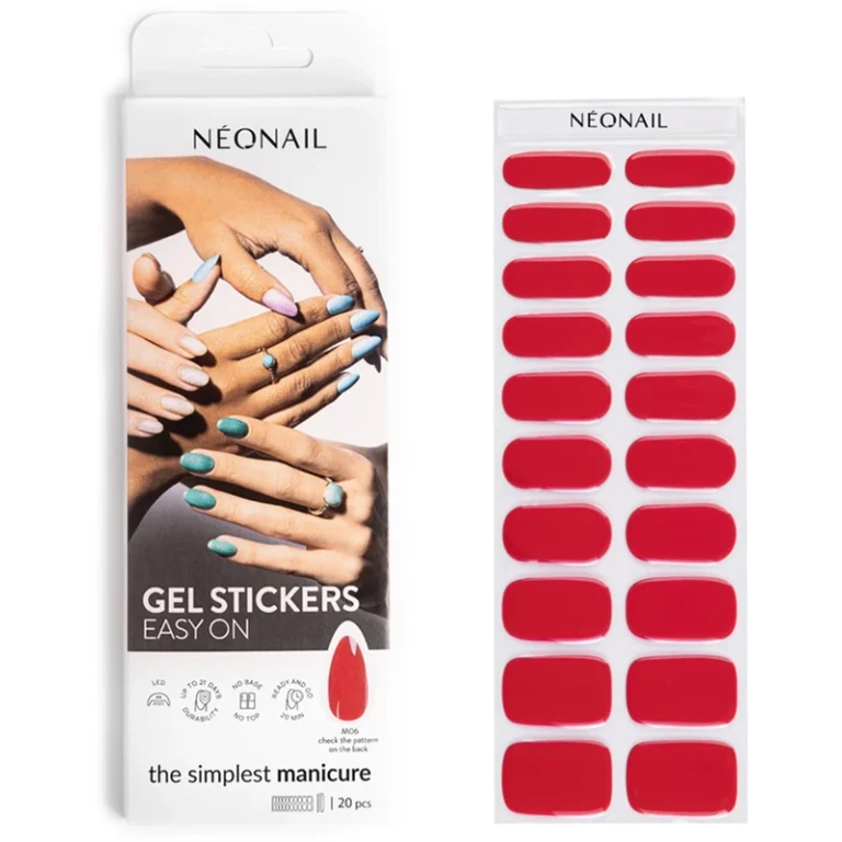 Easy On Gel Nail Stickers Color M06 20pcs