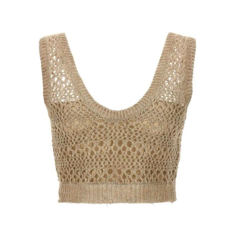 Wobeige Linen Silk Knit Top