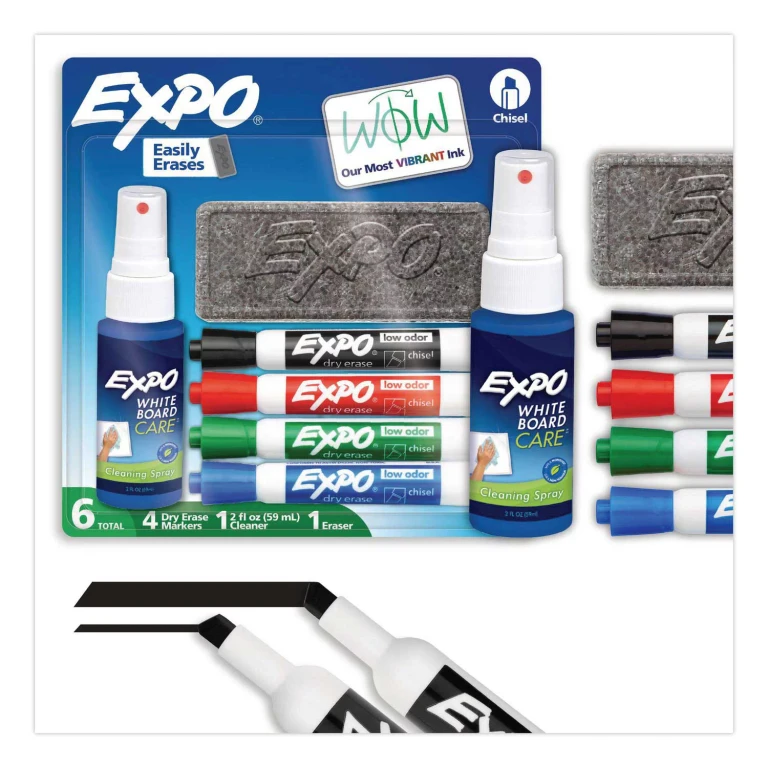 Low Odor Dry Erase Marker Starter Set, Assorted - 4 per Pack