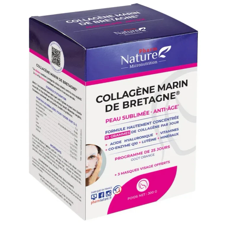 Natura Attitude Marine Collagen from Brittany Sublimated Skin and Anti-Aging Orange Flavour 300g
