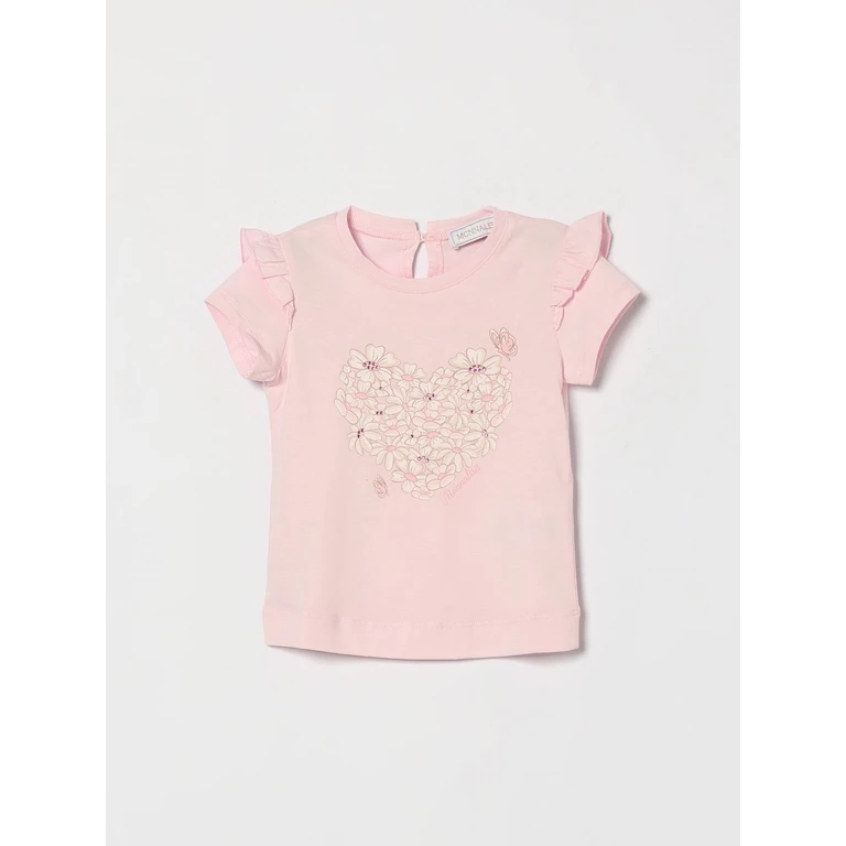 Girl's Floral Print Cotton Crew-Neck T-Shirt (39G60970020090)