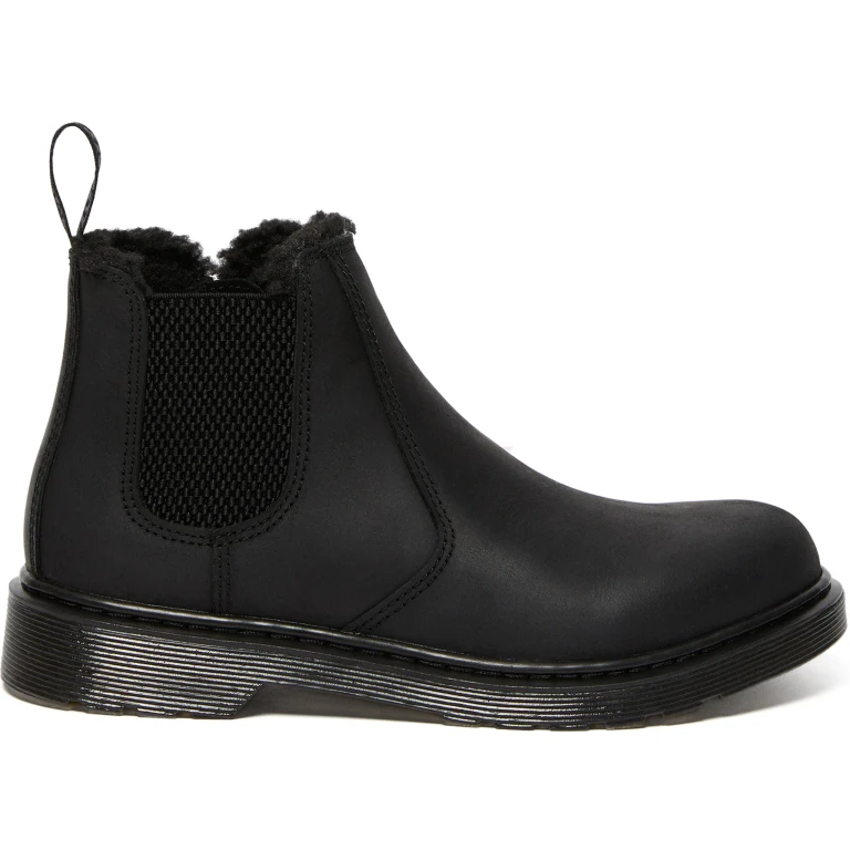 2976 Faux Fur Lined Leather Chelsea Boots - Youth