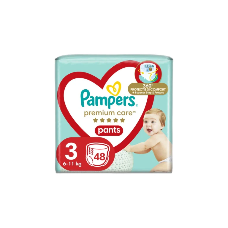 Premium Care Pants Midi Size 3 Nappy Pants 6-11kg 48 Pieces