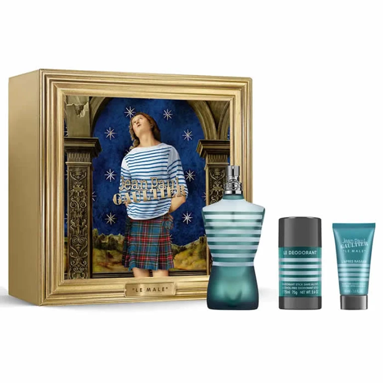 Le Male Eau De Toilette Spray 125 ml, set of 3 pieces