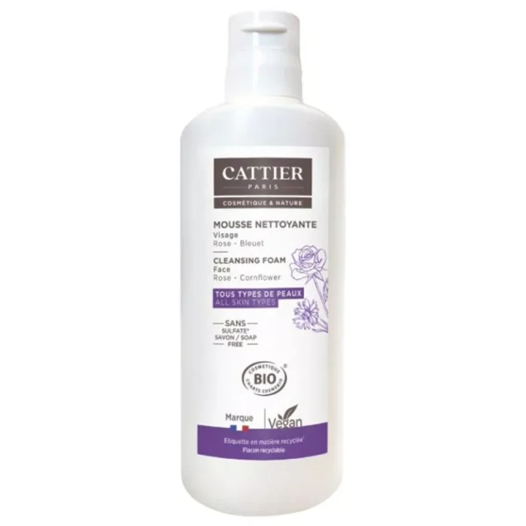Cattier Nuage Celeste Organic Cornflower Pink Facial Cleansing Mousse 150ML