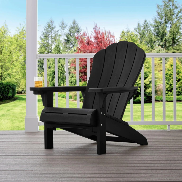 Everest Adirondack Chair with Integrated Cupholder:- Graphite Gray