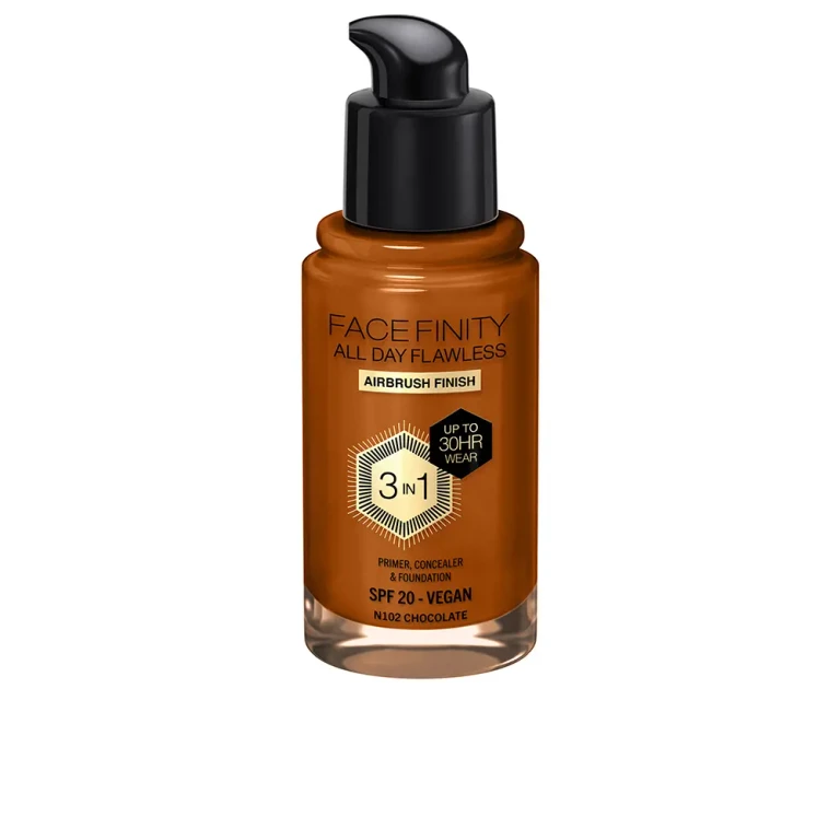 Facefinity All Day Flawless 3 In 1 Foundation N102-Chocolate 30ml