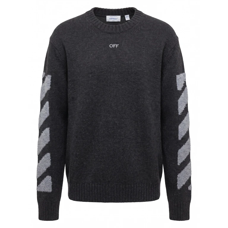 `Diag Fuzzy` Crew Neck Sweater