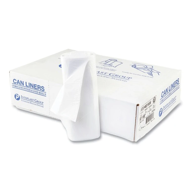 S334016N 33 in. x 40 in. 16 mic 33 Gallon High-Density Commercial Can Liners - Clear (250/Carton)