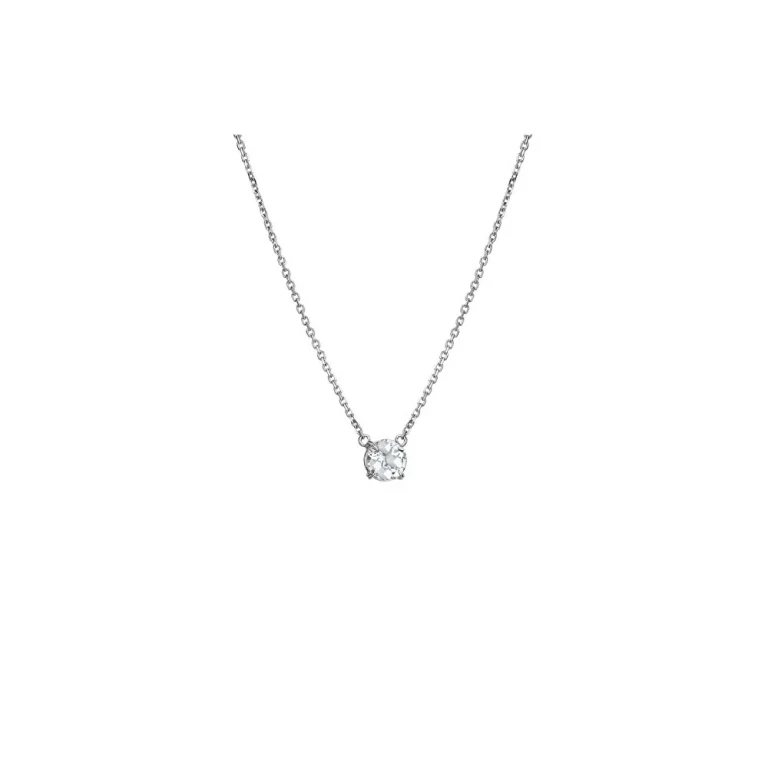 Necklace in Fine Silver with Topaz and Diamond Tender Dn167