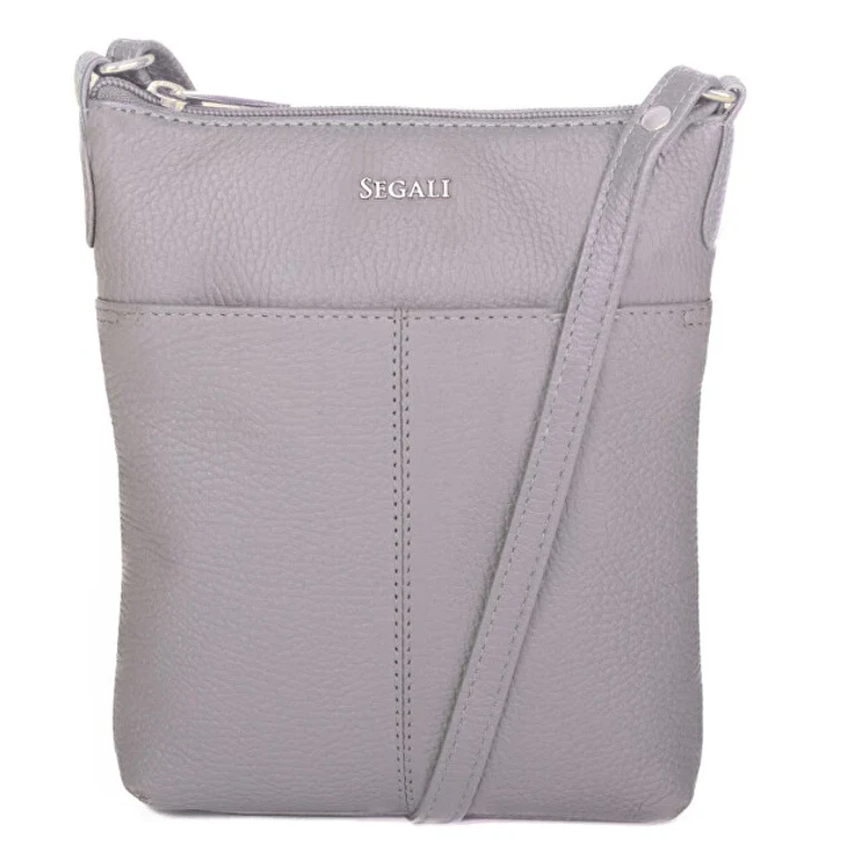 Women's Leather Shoulder Bag gray